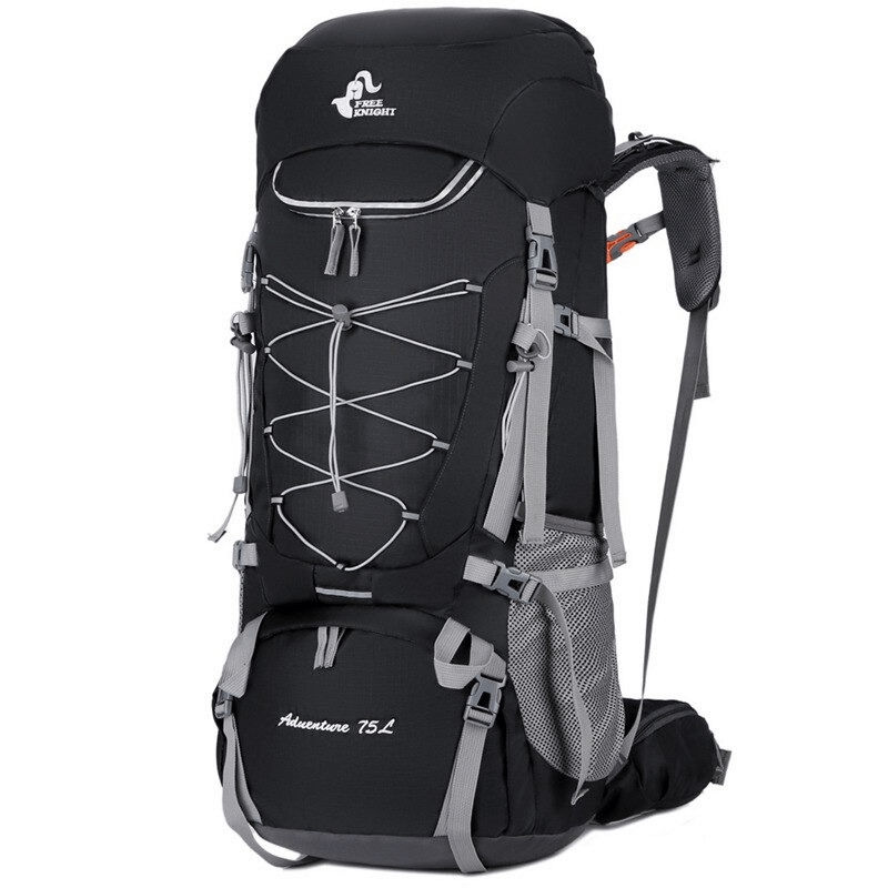 Hiking large capacity water resistant backpack with rain cover SF0296, perfect for outdoor adventures, featuring spacious interior and comfort.